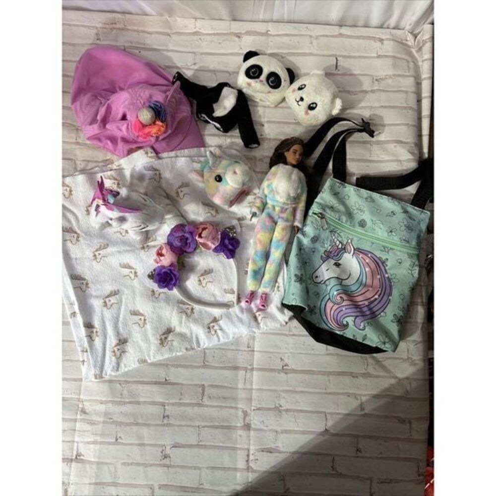 Barbie Cutie Reveal Unicorn Plush Including Pet RARE Outfit VGC +My Little Pony